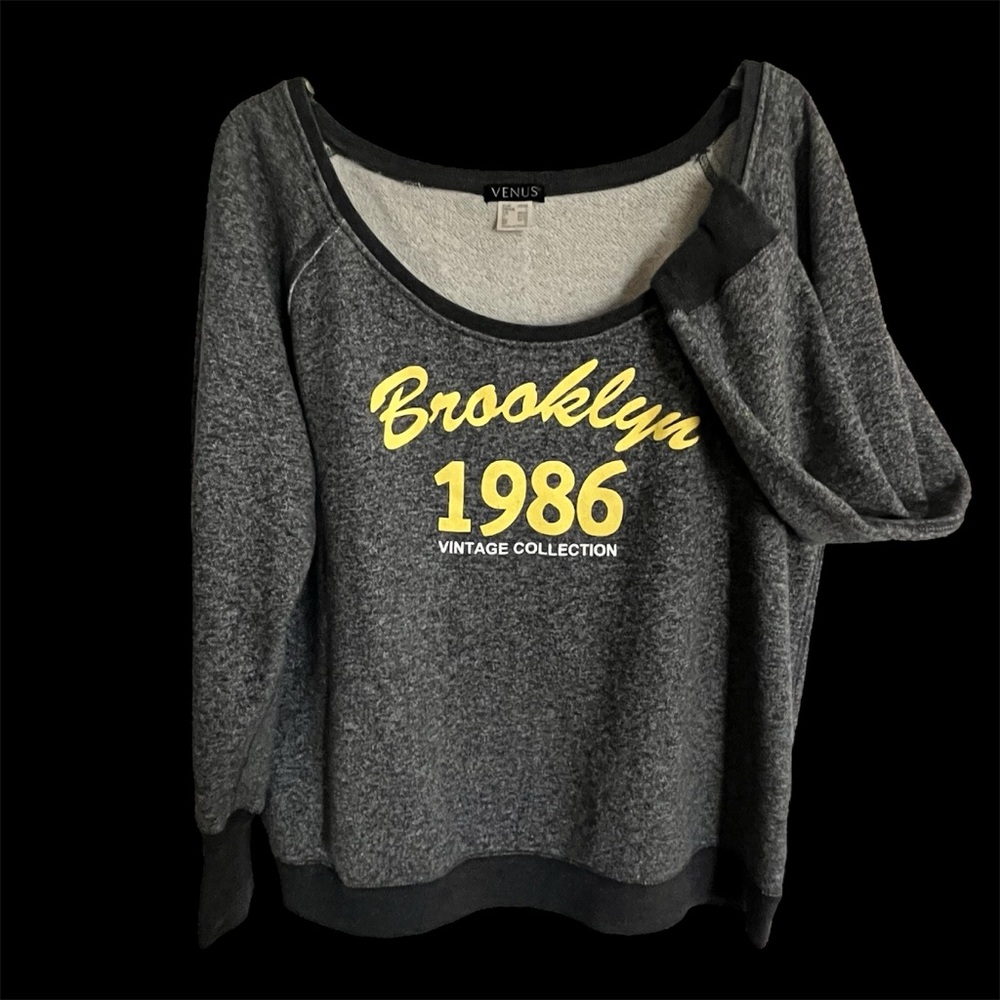 VENUS Brooklyn 1986 Off-Shoulder 80's Vintage Sweatshirt Perfect Condition NWOT - Picture 11 of 12